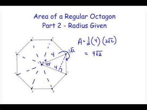 Area of a Regular Octagon - Part 2 - YouTube