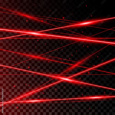 Background from Red Laser Beams on transparent black background. เวกเตอร์สต็อก | Adobe Stock