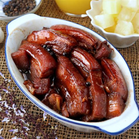 Easy Pork Hamonado Recipe using Pork Belly - Foxy Folksy