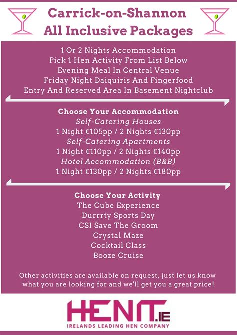 Thank You - Carrick On Shannon - Hen Party | Book Now! | Henit.ie