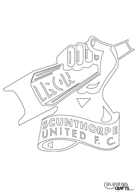 Striped Leeds United Badge Printable Colouring Page - Colouring Crafts