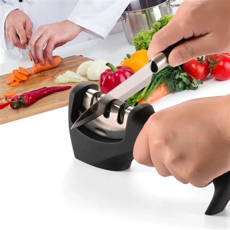 Knife Sharpener Professional Kitchen Knife Sharpener 3 Stage Steel ...