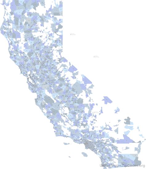 Zip Code Map Southern California - United States Map States District