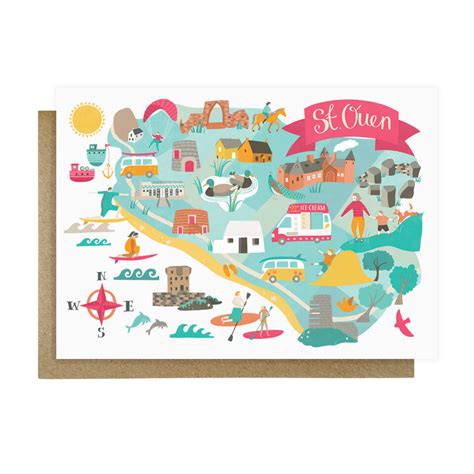 St Ouen Map card — Lauren Radley