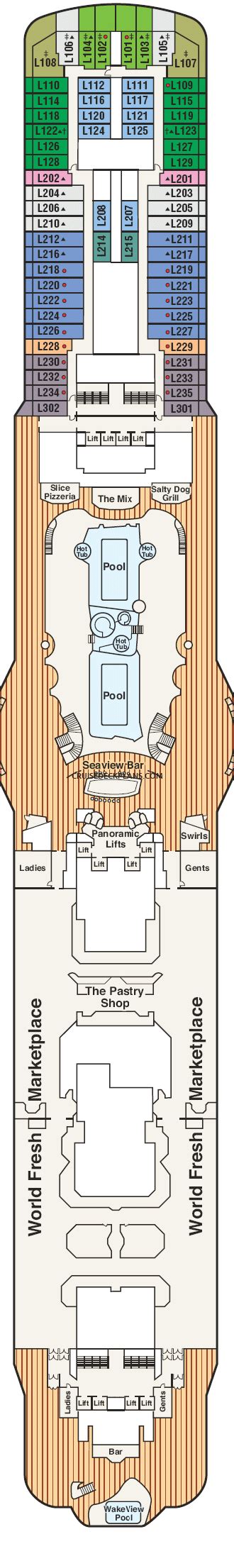 Sky Princess Cruise Ship Deck Plans