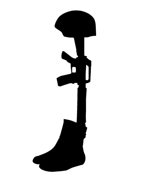 Fallen Soldier Memorial Silhouette at GetDrawings | Free download