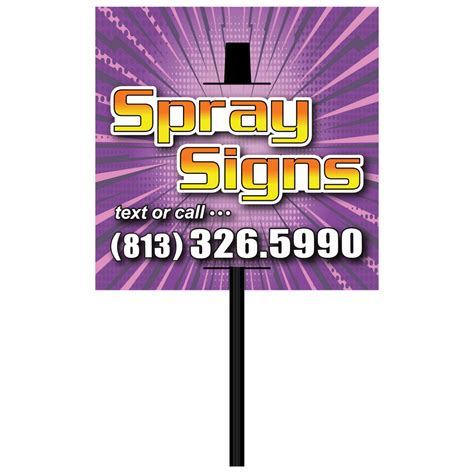 6" x 6" Spray Signs | Spray Signs