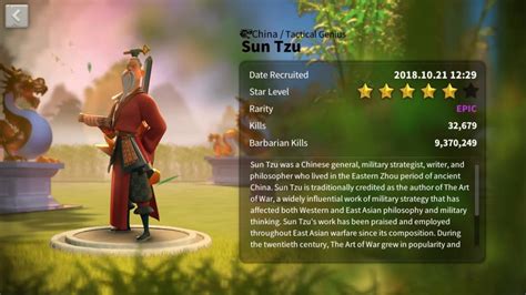 Ultimate Sun Tzu Talent Tree Build: Heavy AOE Nuker in Rise of Kingdoms | LevelSkip