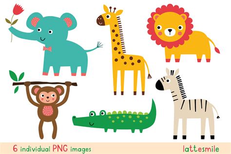 Cute Animals Clipart Graphic by lattesmile · Creative Fabrica