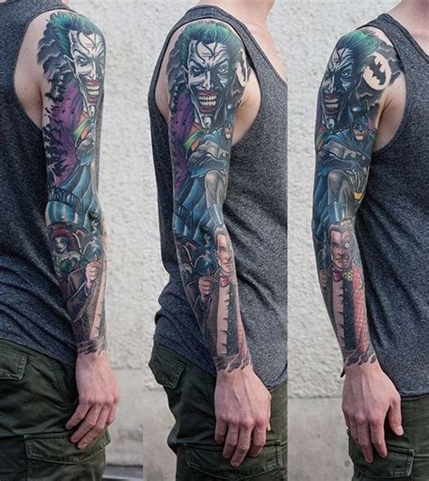 Batman Sleeve Tattoo Designs - wholesalesalamanderch41384