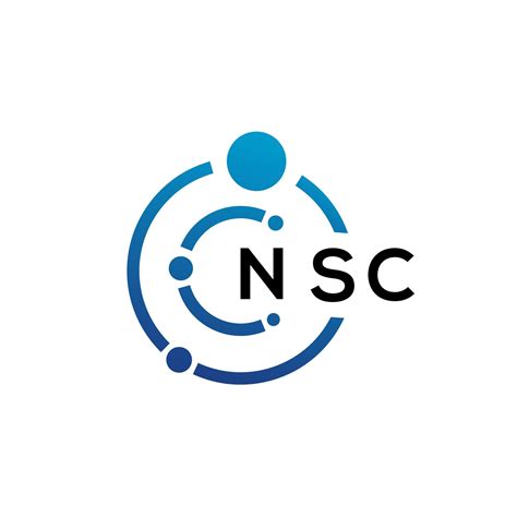 NSC letter technology logo design on white background. NSC creative initials letter IT logo ...