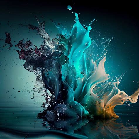 Water Splash Abstract Wallpaper Stock Illustration - Illustration of design, background: 266757257