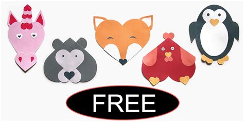 Heart Shaped Animal Craft Templates