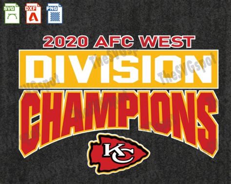 KC Chiefs 2020 AFC West Champions SVG for Cricut or Silhouette