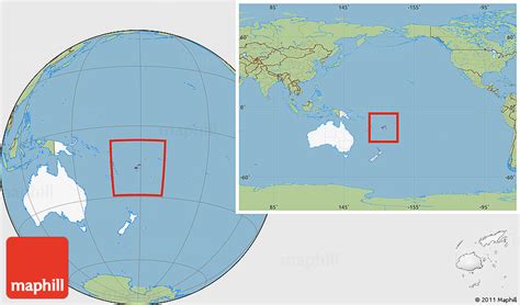 Savanna Style Location Map of Fiji, highlighted continent, within the ...