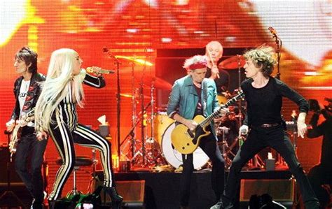 Lady Gaga performing with The Rolling Stones - Lady Gaga Photo ...