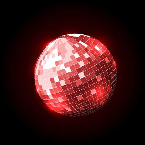 Red disco ball stock vector. Illustration of circle, computer - 92237972