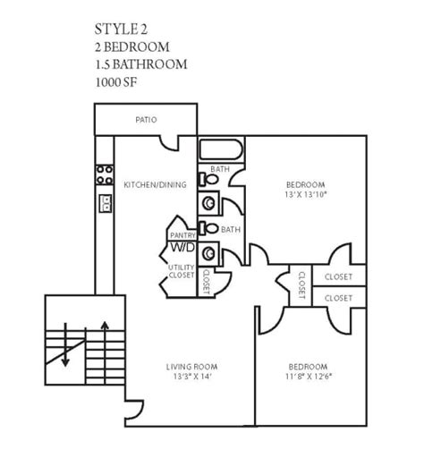 Floor Plans of Raintree Apartments in Knoxville, TN