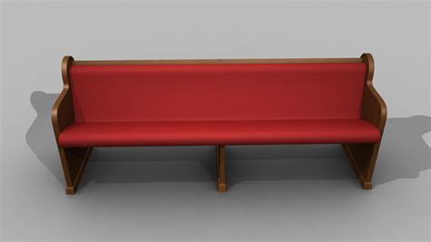 Church pew bench 3D Model $19 - .ma - Free3D