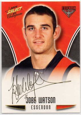 2009 SELECT AFL CHAMPIONS GOLD FOIL SIGNATURE - FS20 Jobe WATSON (ESSENDON) $9.23 - PicClick