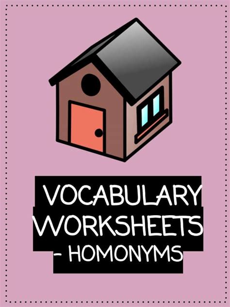 Premium Homonyms Vocabulary Worksheets | KidsKonnect
