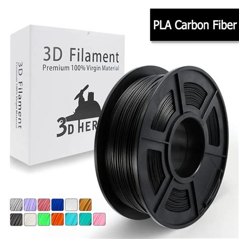 PLA Carbon Fiber 3D Printer Filament, PLA Carbon Fiber Filament 1.75 mm, 3D Printing Filament ...