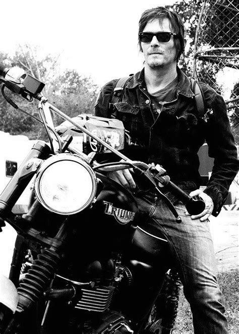 norman reedus on his motorcycle. before he got an actor he worked at a ...