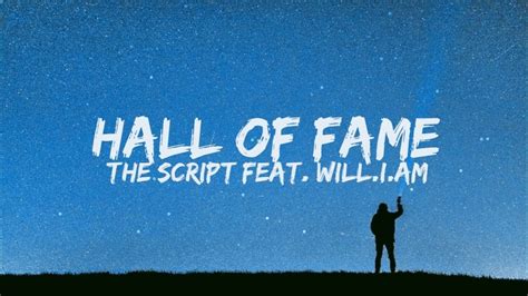 The Script - Hall Of Fame (Lyrics) in 2020 | Lyrics, Hollywood songs, Lyrics and chords