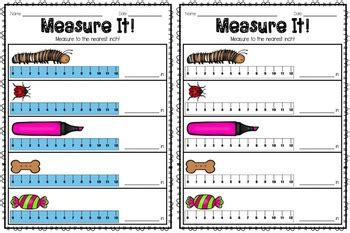 Measurement! nearest inch, half inch, quarter inch and eighth inch!