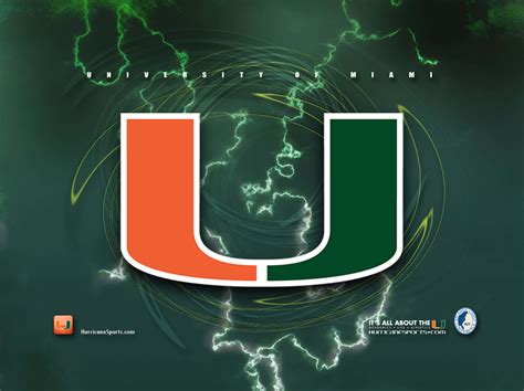 Download Miami Hurricanes Logo Green Wallpaper | Wallpapers.com