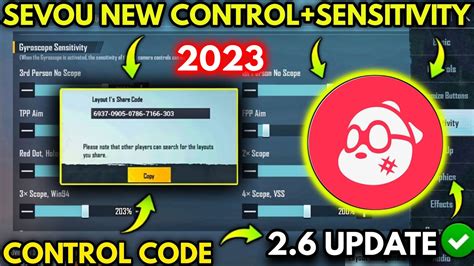 (2023) SEVOU New 2.6 Sensitivity Settings/ Sevou New Control Code ...