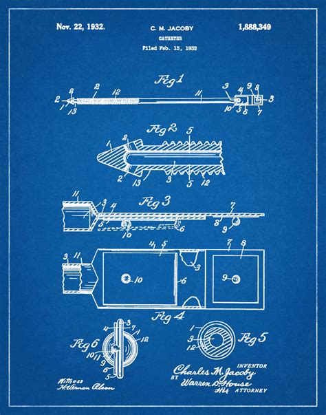 1932 Catheter Patent Print - Catheter Poster - Catheter Blueprint, Urology Office Art Print ...