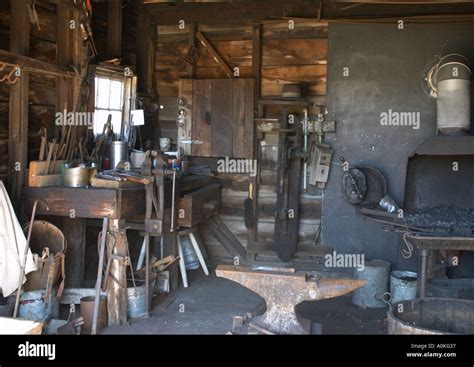 Interior of a Blacksmith Stock Photo - Alamy