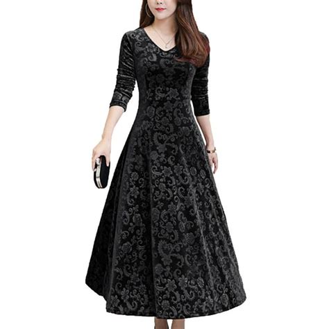 AMaVo - Avamo Retro 50s 60s Rockabilly Evening Party Dress for Women Velvet Ball Gown Formal ...