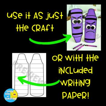 Creepy Crayon Craft with Writing by Little Ray of Sunshine | TpT