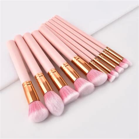 Aliexpress.com : Buy 10Pcs Pink Luxury Makeup Brushes Set Professional ...