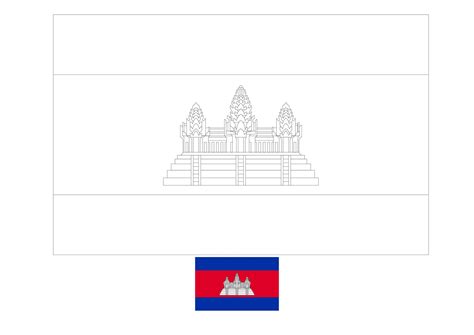 Cambodia flag coloring page | Cambodia flag, Flag coloring pages, Coloring pages