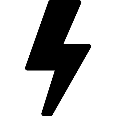 Lightning Bolt Filled Shape Vector SVG Icon - SVG Repo