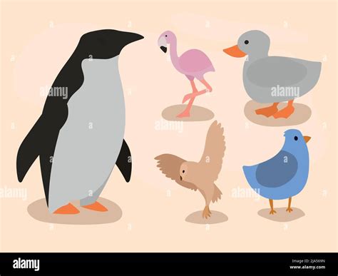 five birds animals icons Stock Vector Image & Art - Alamy