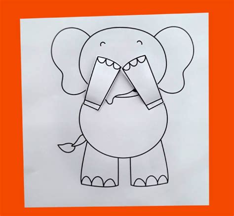 Peekaboo Elephant Printable Craft – 10 Minutes of Quality Time