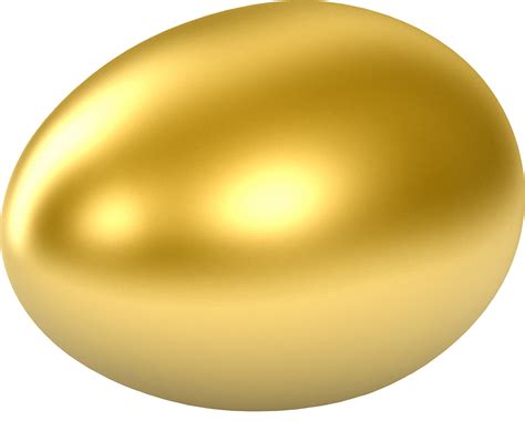 Gold egg PNG image