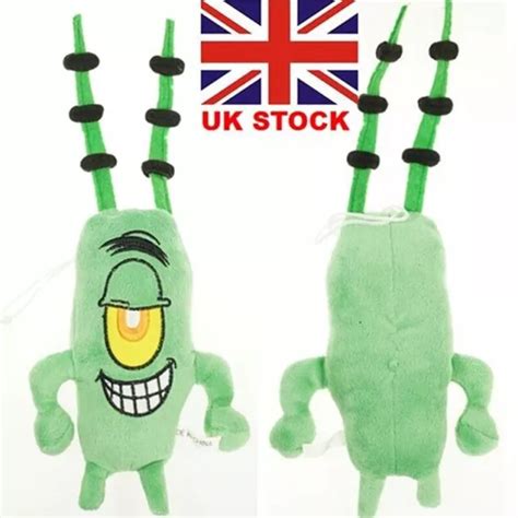 11& NEW SPONGEBOB Squarepants Plankton Sheldon Soft Plush Doll Toy Gift £7.99 - PicClick UK