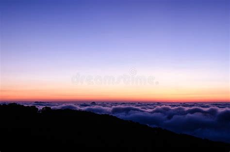 Dramatic Sunrise on Top of Mountain Stock Image - Image of romance ...