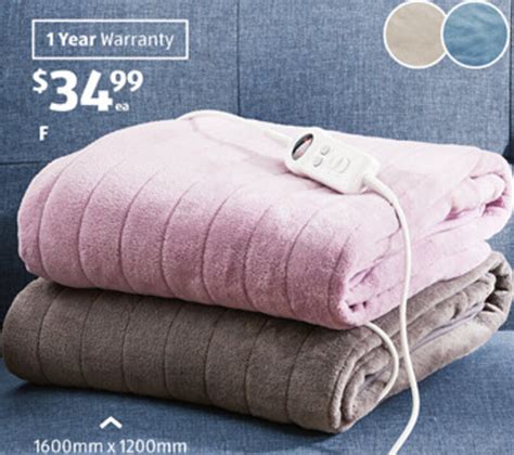 Heated Throw Blanket offer at ALDI