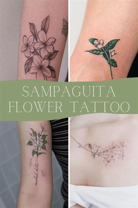 Unique Sampaguita Tattoo Ideas (Jasmine Flowers) - TattooGlee | Flower ...