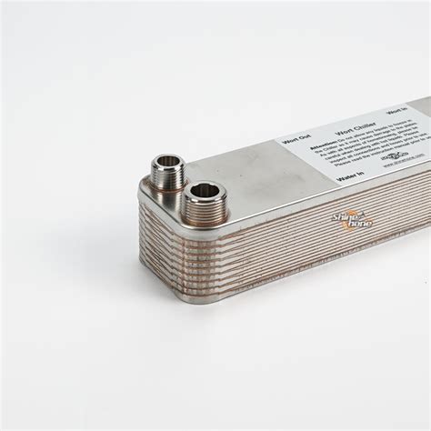 20 Plate Wort Chiller - 12.4" x 2.9" - Shinehone