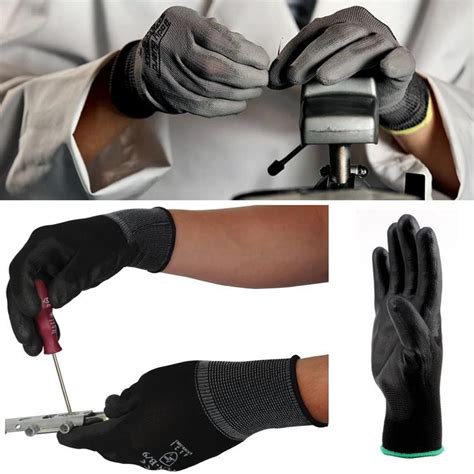 All Purpose Oil Change Glove With Black Pu Palm Coating - Buy Oil Change Glove,Black Pu Glove ...