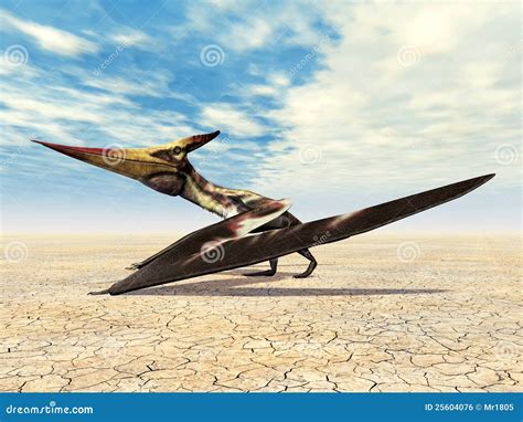 Flying Pteranodon And Clouds Vector Illustration | CartoonDealer.com ...