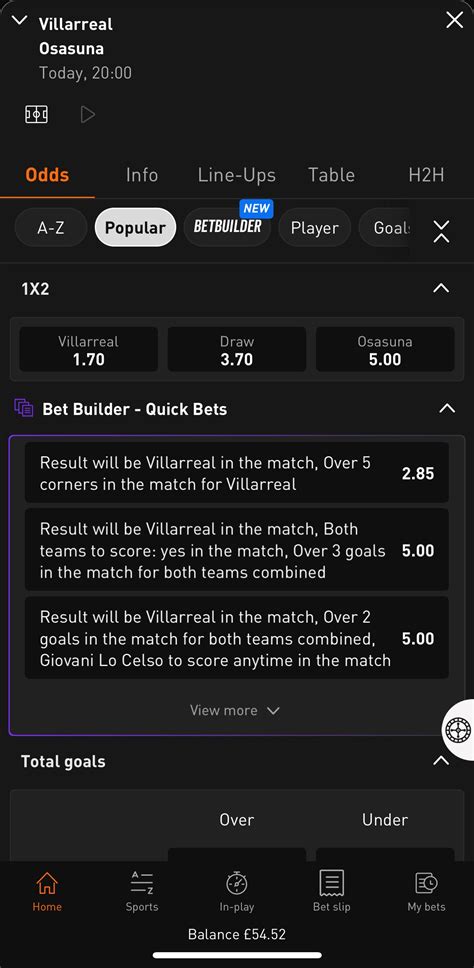 Bet Builder – LiveScore Bet