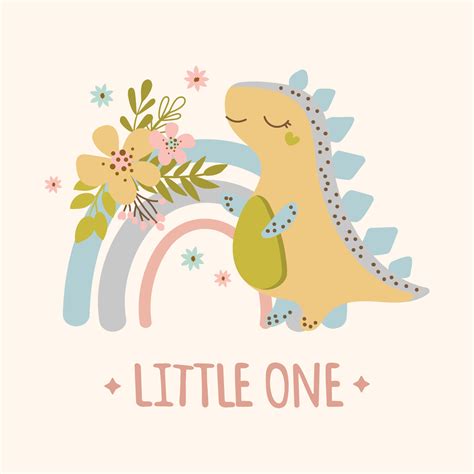 DINO RAINBOW Hand Drawn Vector Illustration Apparel Print 20433473 Vector Art at Vecteezy